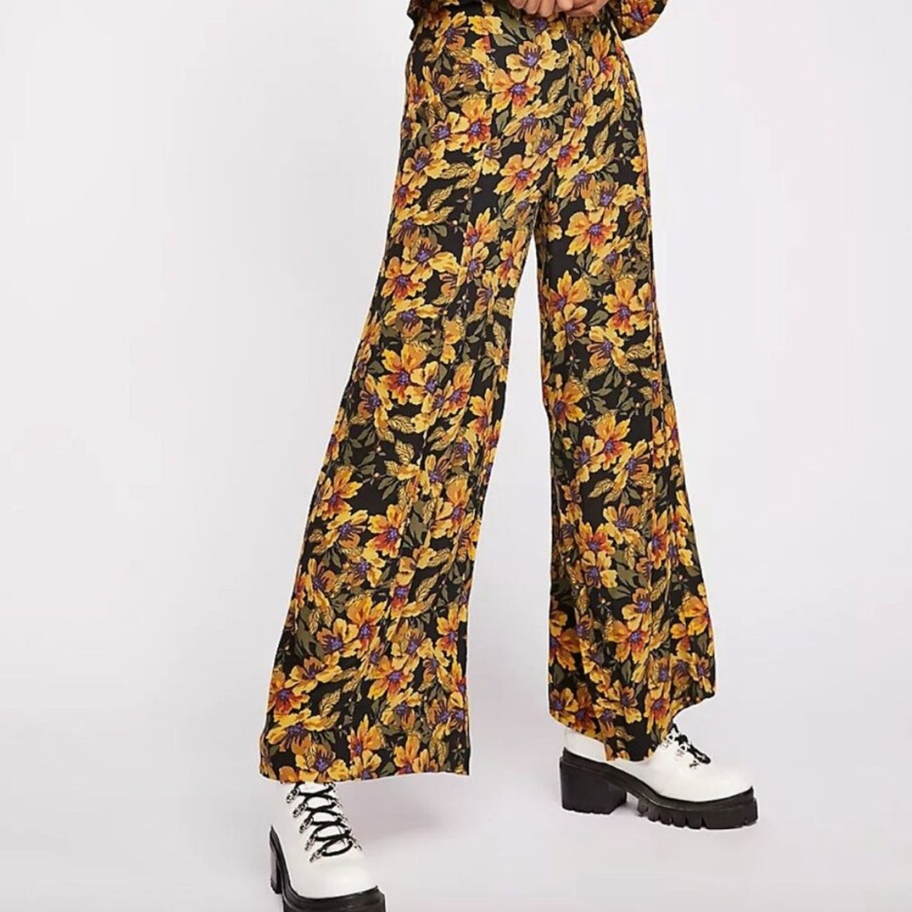 Free People Floral Printed Love Letter Pants